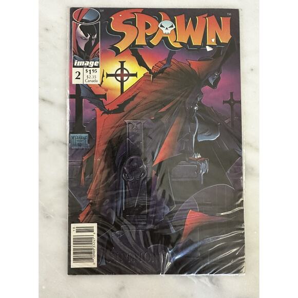 1992 Vintage “Spawn” Comic Book No. 2 *Factory Sealed - Picture 1 of 3